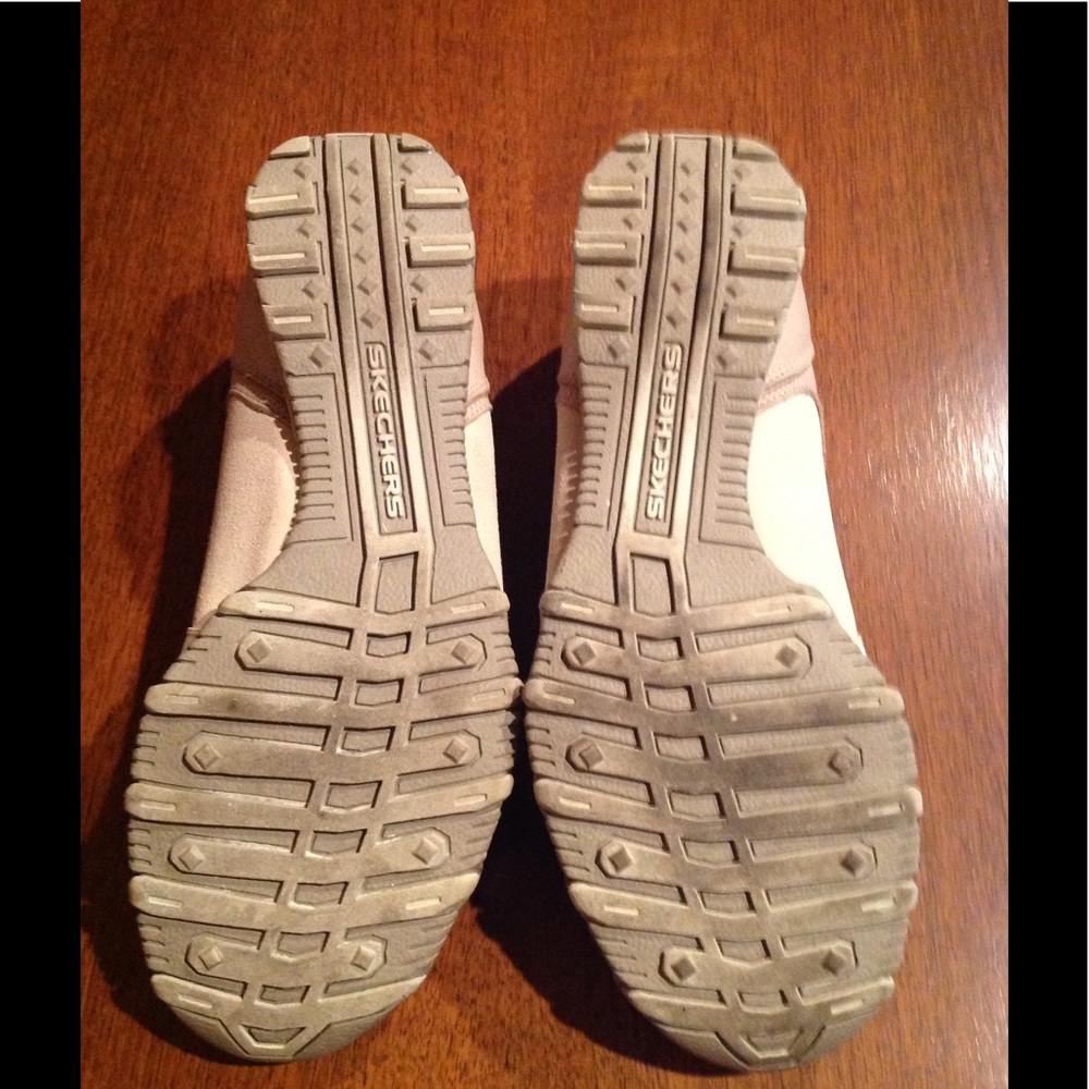 Leather & Suede Cream Skechers size 6.5 - Picture 4 of 4